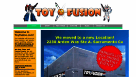 What Toyfusion.com website looked like in 2017 (6 years ago)