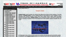 What Tungsten-heater.com.cn website looked like in 2017 (7 years ago)