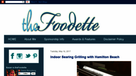 What Thefoodette.com website looked like in 2017 (6 years ago)