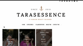 What Tarasessence.com website looked like in 2017 (6 years ago)