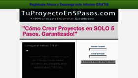 What Tuproyectoen5pasos.com website looked like in 2017 (6 years ago)