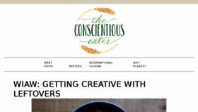 What Theconscientiouseater.com website looked like in 2017 (6 years ago)