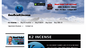 What Theofficialk2incense.com website looked like in 2017 (6 years ago)