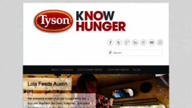 What Tysonhungerrelief.com website looked like in 2017 (8 years ago)