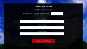 What Talkntalk.co.uk website looked like in 2017 (6 years ago)