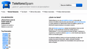 What Telefonospam.com website looked like in 2017 (6 years ago)