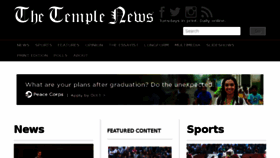 What Temple-news.com website looked like in 2017 (6 years ago)