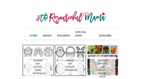 What Theresourcefulmama.com website looked like in 2017 (6 years ago)