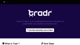 What Tradr.com website looked like in 2017 (6 years ago)