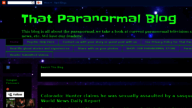 What Thatparanormalblog.blogspot.com website looked like in 2017 (6 years ago)