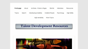 What Talentdevelop.com website looked like in 2017 (6 years ago)