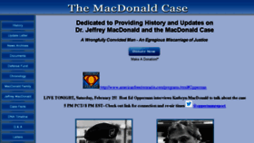 What Themacdonaldcase.org website looked like in 2017 (6 years ago)