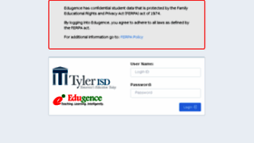 What Tyler.edugence.com website looked like in 2017 (6 years ago)