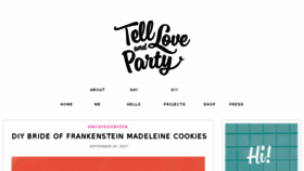 What Tellloveandparty.com website looked like in 2017 (6 years ago)