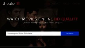 What Theater21.com website looked like in 2017 (6 years ago)