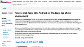 What Tabletfacts.nl website looked like in 2017 (6 years ago)