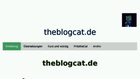 What Theblogcat.de website looked like in 2017 (6 years ago)