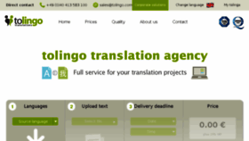 What Tolingo.com website looked like in 2017 (6 years ago)