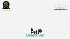 What Thepetdetectives.com website looked like in 2017 (6 years ago)
