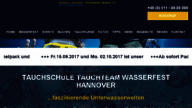 What Tauchteam-wasserfest.com website looked like in 2017 (6 years ago)