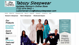 What Tabszysleepwear.com website looked like in 2017 (6 years ago)