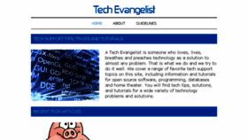 What Tech-evangelist.com website looked like in 2017 (6 years ago)