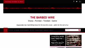What Thebarbedwiresatire.com website looked like in 2017 (6 years ago)
