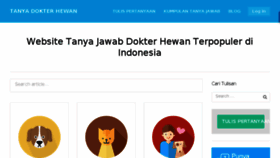 What Tanyadokterhewan.com website looked like in 2017 (6 years ago)