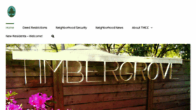 What Timbergrove.org website looked like in 2017 (6 years ago)