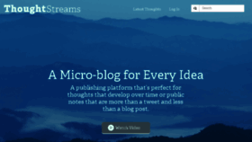 What Thoughtstreams.io website looked like in 2017 (7 years ago)