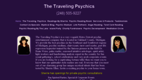 What Thetravelingpsychics.com website looked like in 2017 (6 years ago)