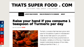What Thatssuperfood.com website looked like in 2017 (7 years ago)
