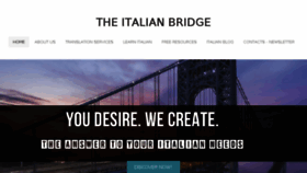 What Theitalianbridge.com website looked like in 2017 (6 years ago)