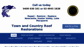 What Townandcountryroofrestorations.com website looked like in 2017 (6 years ago)