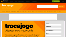 What Trocajogo.com.br website looked like in 2017 (6 years ago)