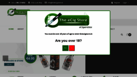 What Theecigstore.ie website looked like in 2017 (6 years ago)
