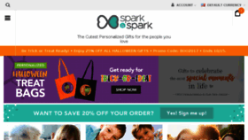 What Thesparkstore.com website looked like in 2017 (6 years ago)