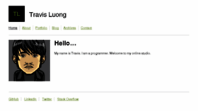 What Travisluong.com website looked like in 2017 (6 years ago)
