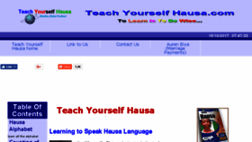 What Teachyourselfhausa.com website looked like in 2017 (6 years ago)