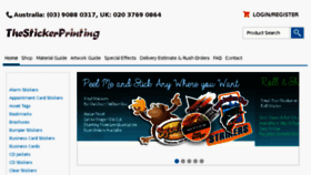 What Thestickerprinting.com website looked like in 2017 (6 years ago)
