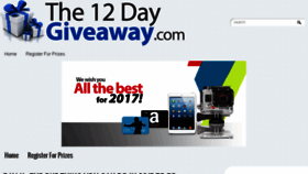 What The12daygiveaway.com website looked like in 2017 (6 years ago)