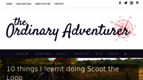 What Theordinaryadventurer.com website looked like in 2017 (6 years ago)