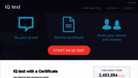 What Test-my-iq.com website looked like in 2017 (6 years ago)
