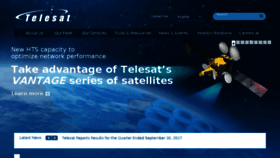 What Telesat.com website looked like in 2017 (6 years ago)
