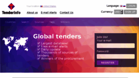 What Tenderinfo.org website looked like in 2017 (8 years ago)