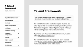 What Talendframework.com website looked like in 2017 (6 years ago)