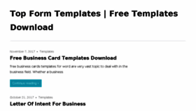 What Topformtemplates.com website looked like in 2017 (6 years ago)