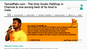 What Tamedpets.com website looked like in 2017 (6 years ago)