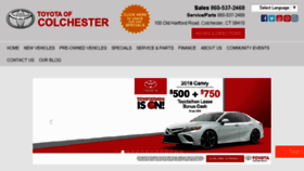 What Toyotaofcolchester.com website looked like in 2017 (6 years ago)