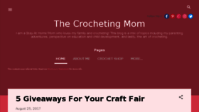 What Thecrochetingmom.com website looked like in 2017 (6 years ago)